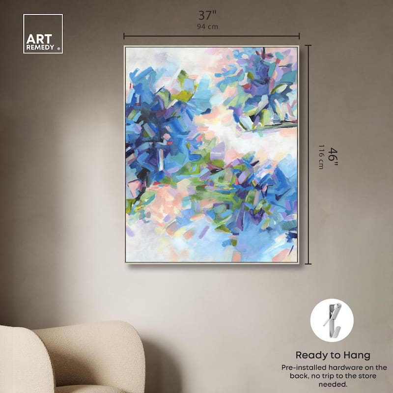 Blue Botanicals Canvas by Art Remedy