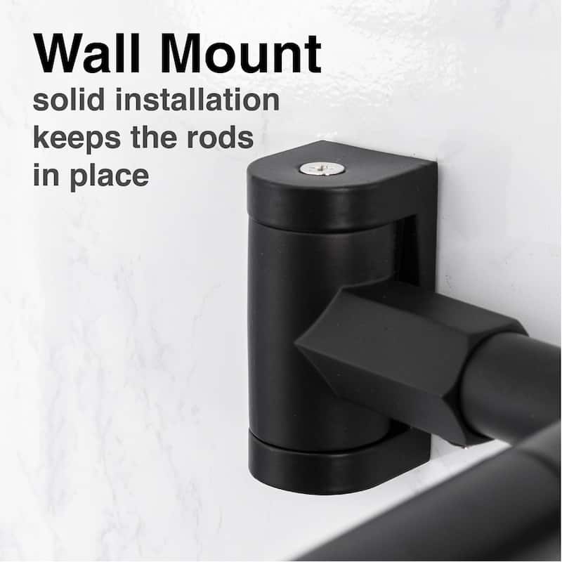 Double Curved Shower Curtain Rod Adjustable 44 to 70 inches by JS Jackson Supplies