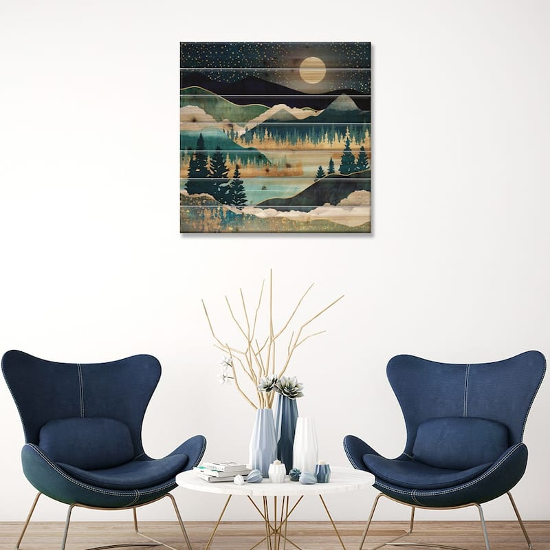 Star Lake Print On Wood by SpaceFrog Designs - Multi-Color