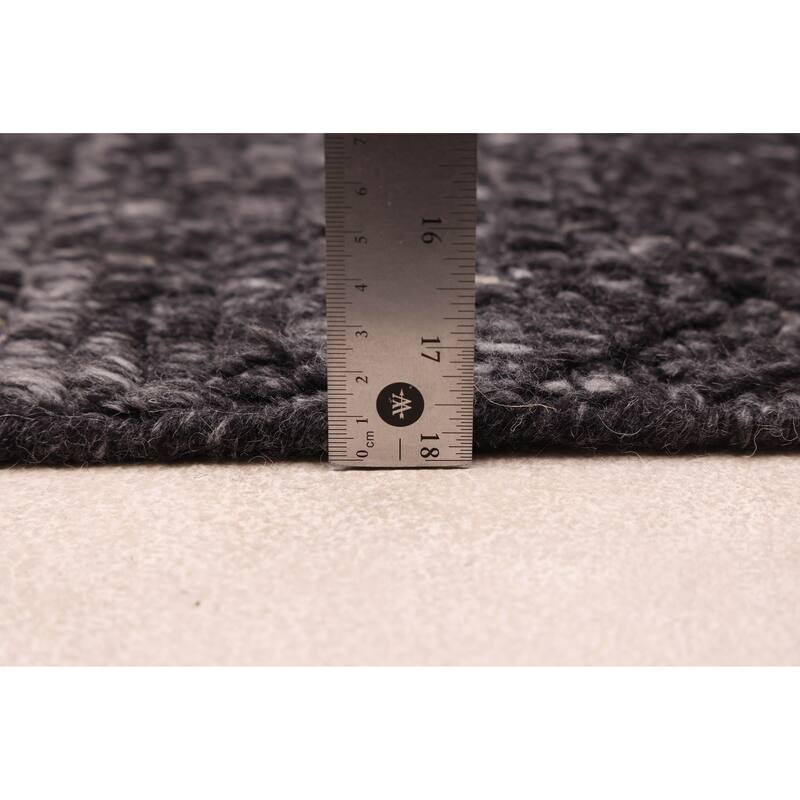 ECARPETGALLERY Hand-knotted Looma Charcoal Wool Rug - 8'3 x 10'3