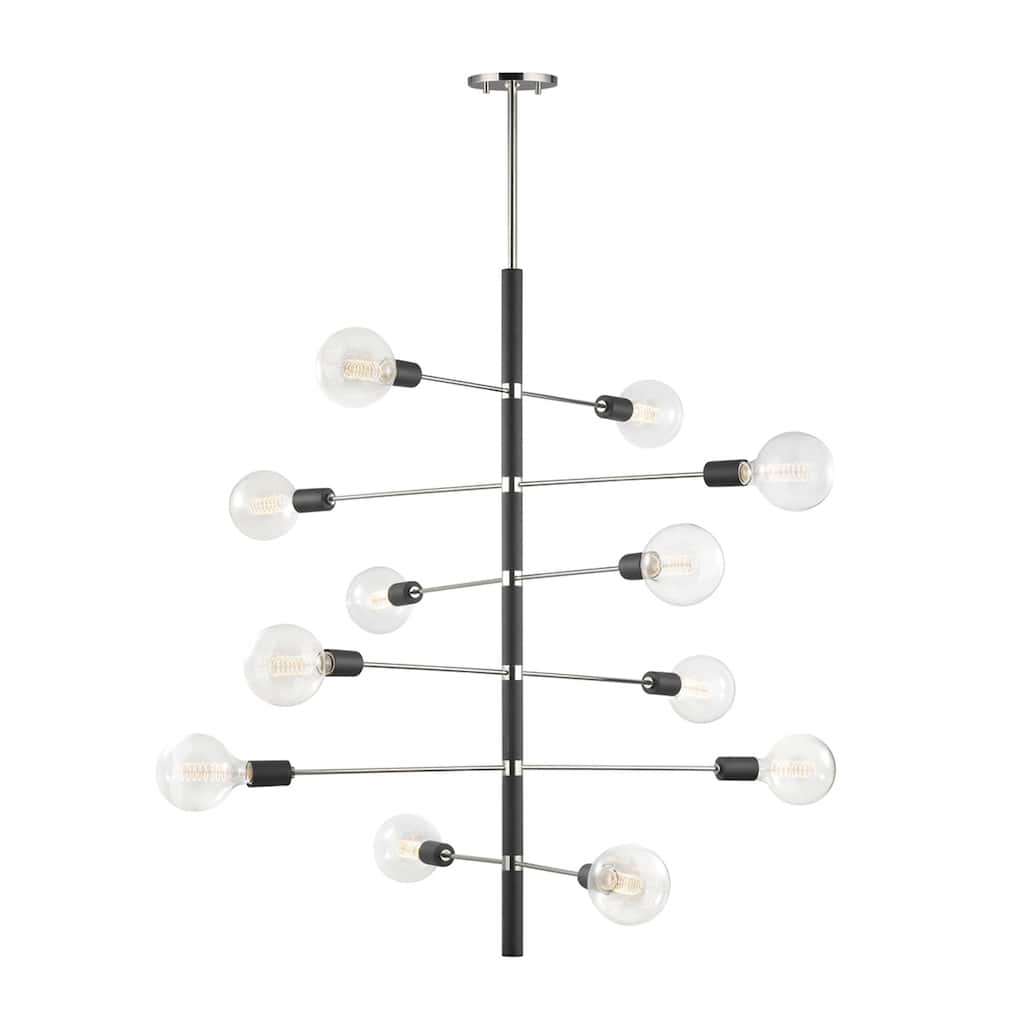 Mitzi by Hudson Valley Astrid 12-Light Black Chandelier
