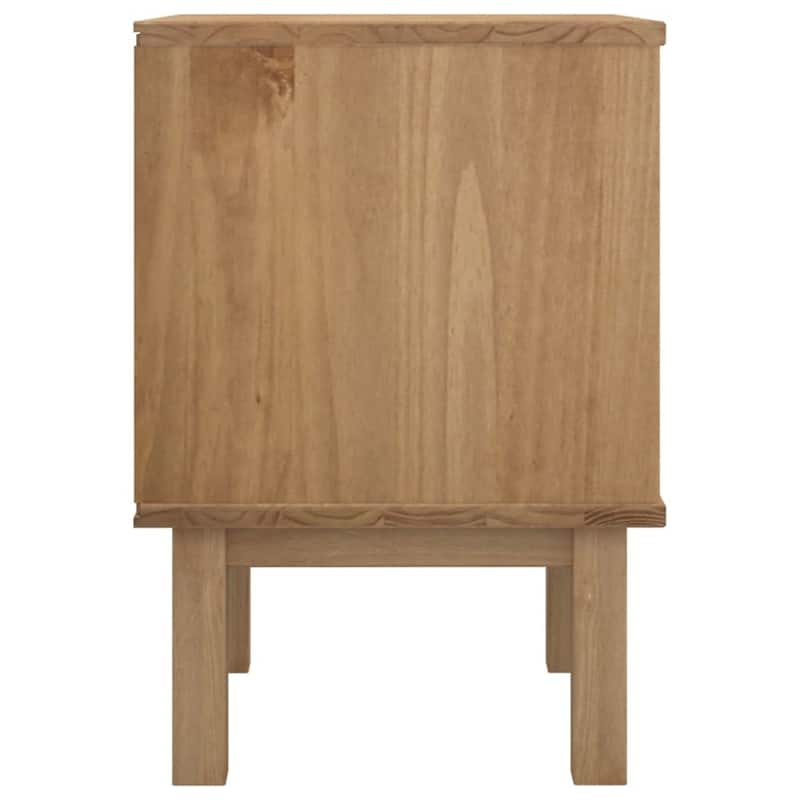 Solid Wood Pine Bedside Cabinet with 2 Drawers