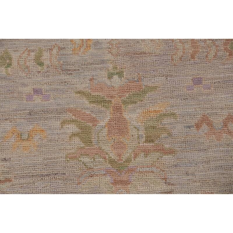 Hand Knotted Oriental 100% Wool Carpet Transitional All-Over Purples Oushak Area Rug - 11' 9'' X 8' 9''