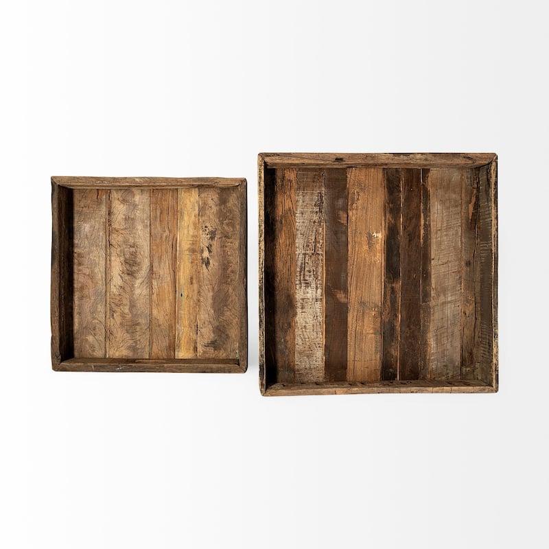 Carson Brown Reclaimed Wood Tray (Small)