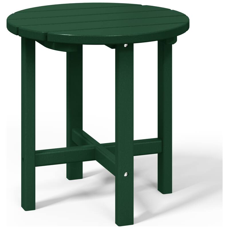 Laguna Outdoor Folding Adjustable Adirondack Chair with Hideaway Ottoman & Round Side Table