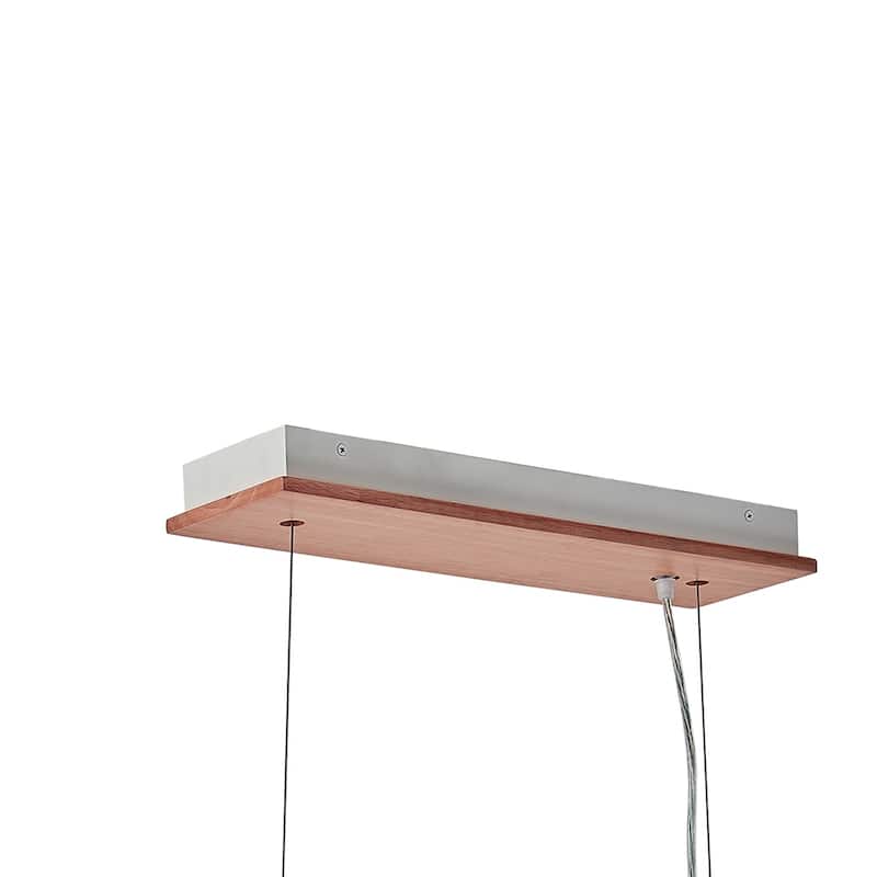 LED 48 inch wood paint linear chandelier