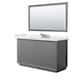 Option Dark Gray / White Quartz Top / Brushed Nickel