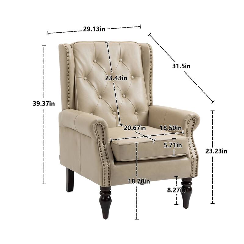 Mid Century Nailhead Decorative Armchair