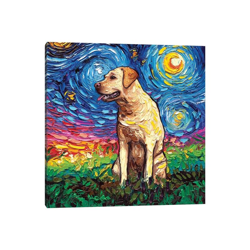 iCanvas "Yellow Labrador Night II" by Aja Trier Canvas Print
