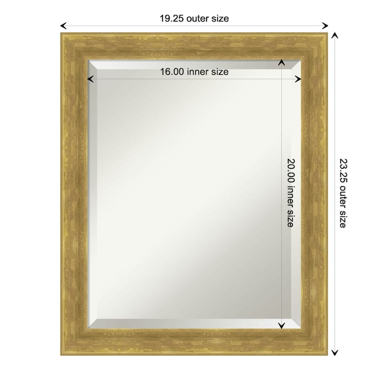 Angled Beveled Wood Framed Wall Mirror