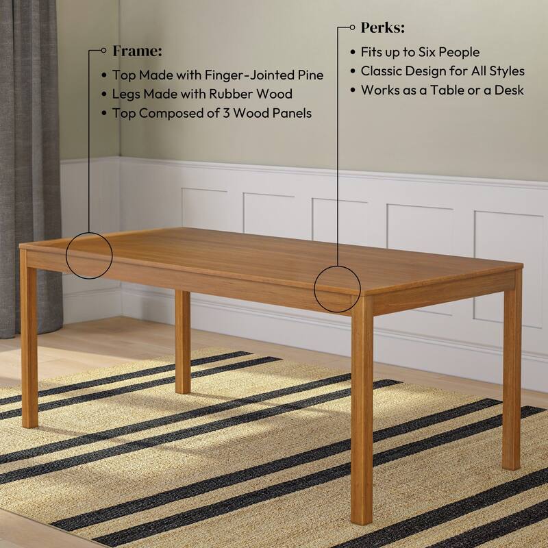 Rectangular 72" Dining Table