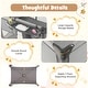 preview thumbnail 20 of 19, 5-in-1 Portable Baby Playard with Cradle and Storage Basket - 43.5"L x 31"Wx 31"H