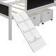 preview thumbnail 17 of 17, Twin Loft Bed with Blackboards, Storage & Slide - Fun for Kids