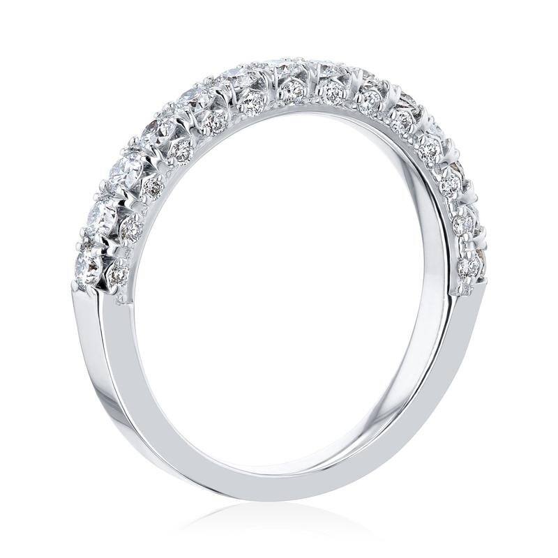 Annello by Kobelli Taylor 14k Gold Diamond Half Eternity Multi-row Wedding Ring (GH/I)