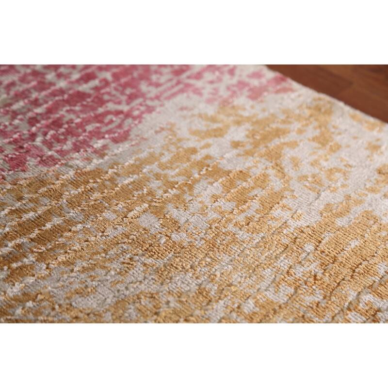 Contemporary Abstract Oriental Foyer Rug Hand-Knotted Wool Carpet - 2'0"x 3'0"
