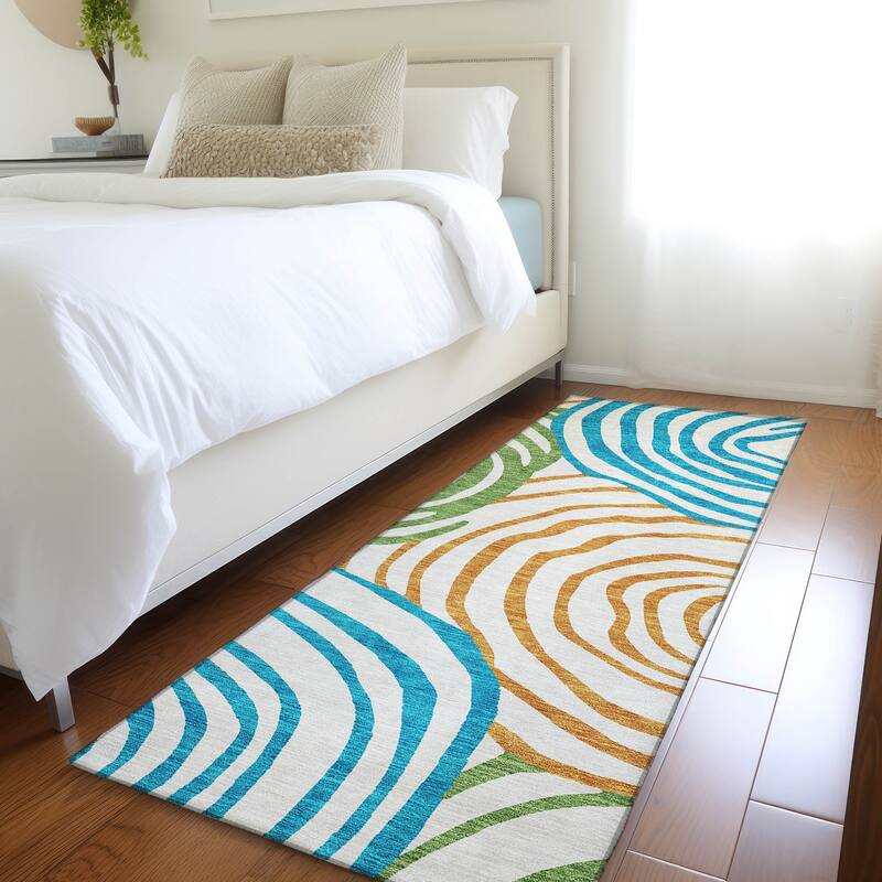 Machine Washable Indoor/ Outdoor Chantille Contemporary Dimensions Rug