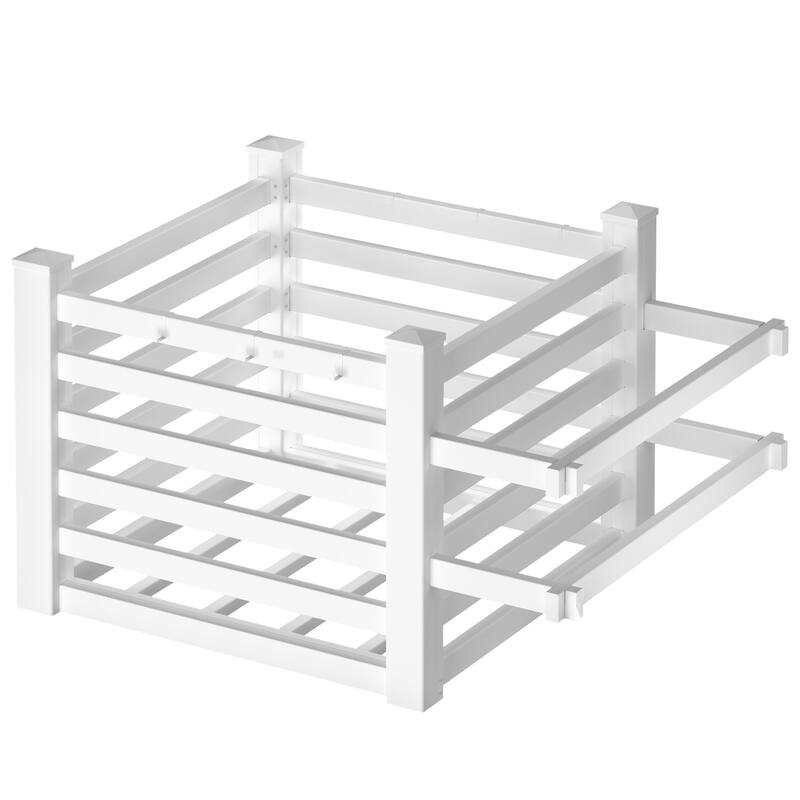 Waterproof Outdoor Pool Storage Bin with Hooks, Basket Holder or Long Panel for Poolside & Patio