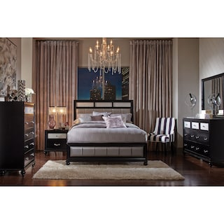 Barzini 4-piece Bedroom Set with Upholstered Headboard
