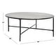 preview thumbnail 28 of 39, SAFAVIEH Couture Jessa Round Metal Coffee Table - 36"W x 36"D x 15"H