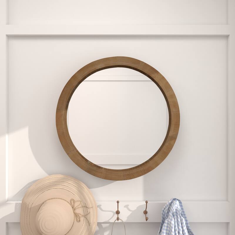Brown Contemporary Wall Mirror