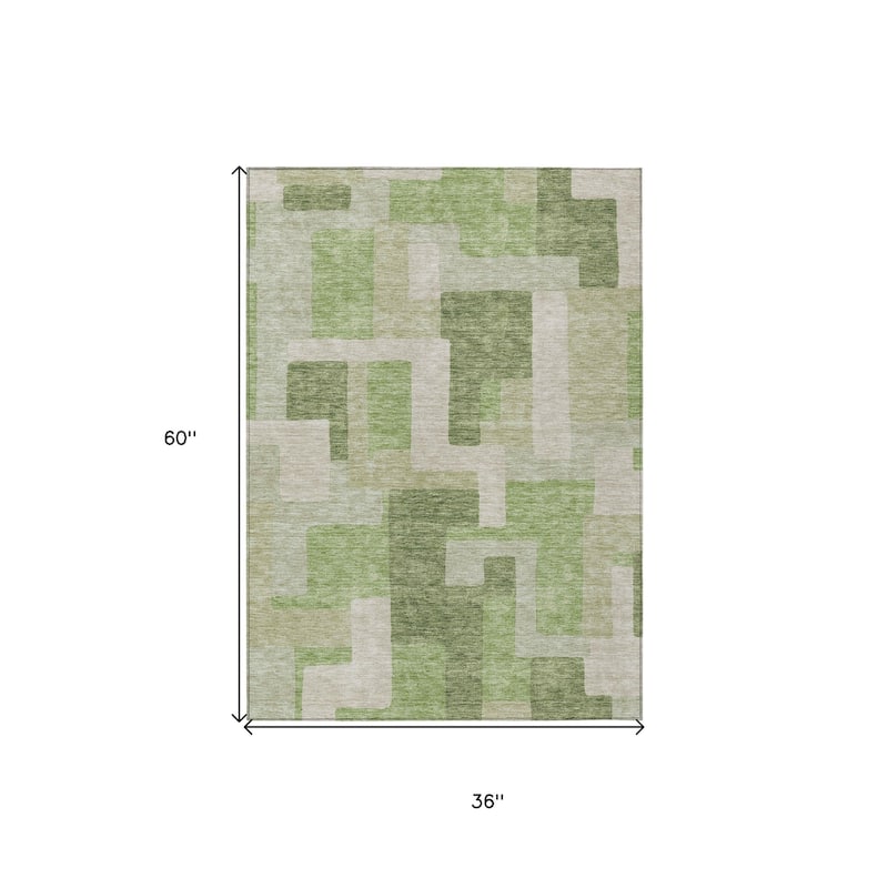 HomeRoots Geometric Transitional Rectangle Outdoor Rug