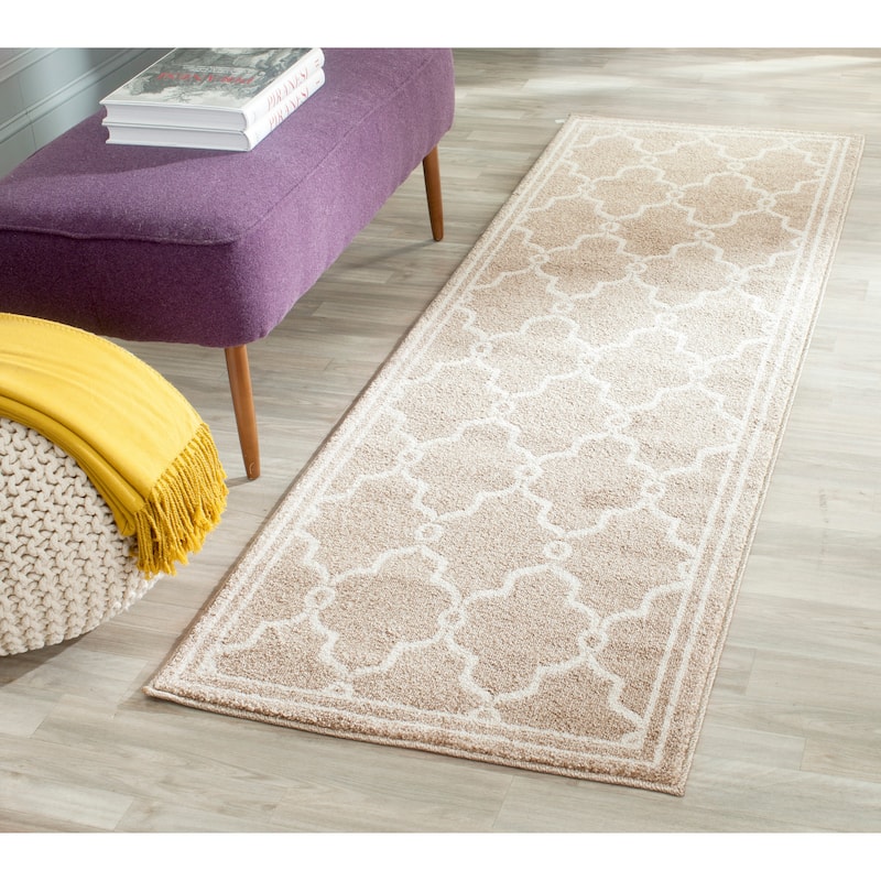 SAFAVIEH Amherst Nargis Modern Rug - 2'3" x 11' Runner - Wheat/Beige