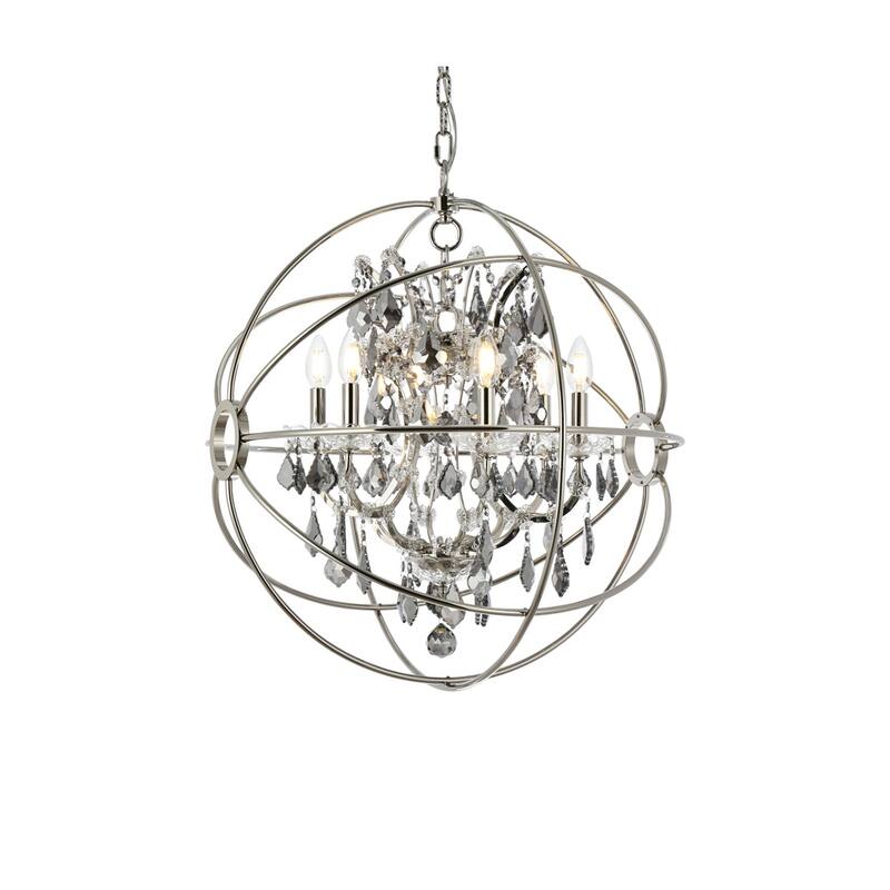 Royce Edge 6-Light Polished Nickel Chandelier