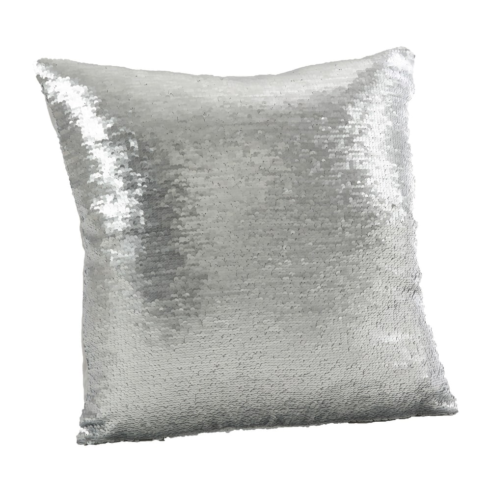 Sirun Collection Sequin Mermaid Design Throw Pillow