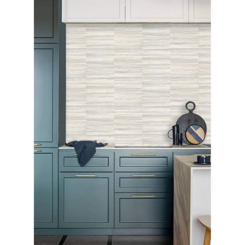 Advantage Rowan White Faux Grasscloth Wallpaper