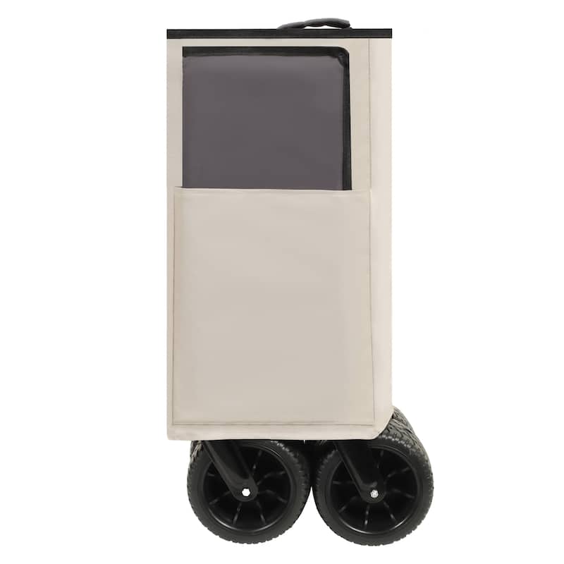 Foldable Wagon with Extended Tailgate,Extra Long Extender Wagon Cart,Wagon Cart Heavy Duty 480LBS with Large All-Terrain Wheels