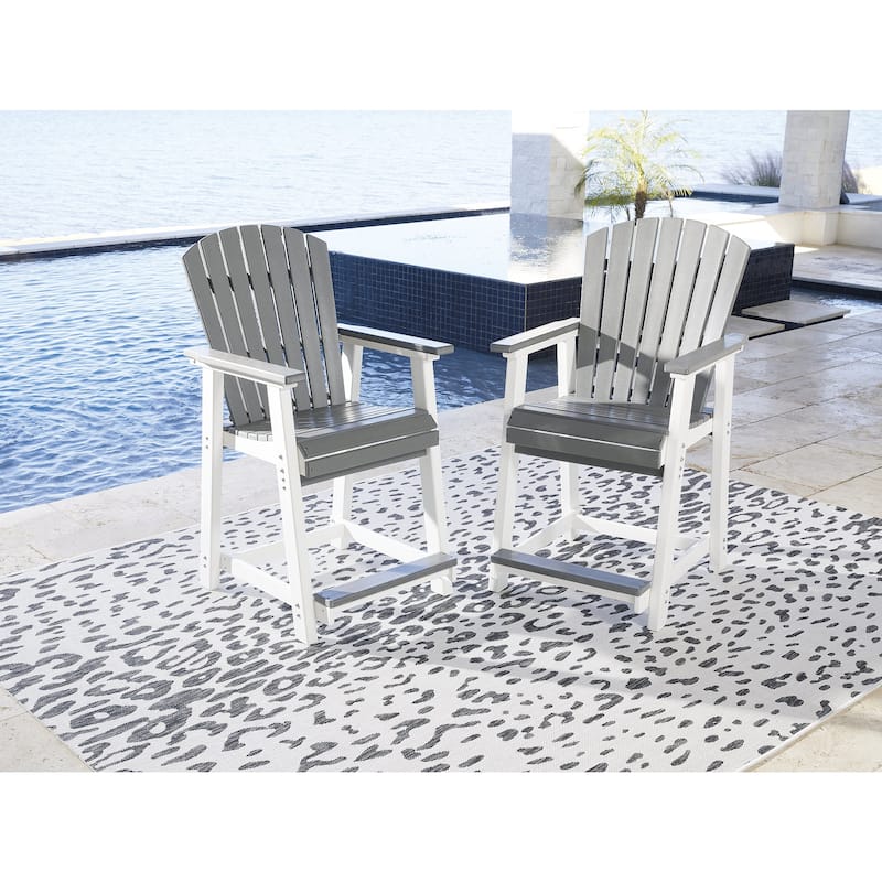 Signature Design by Ashley Eisely Outdoor Counter Height Bar Stool (Set of 2)