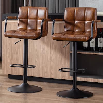 Swivel Adjustable Height with Armrest Bar Stools