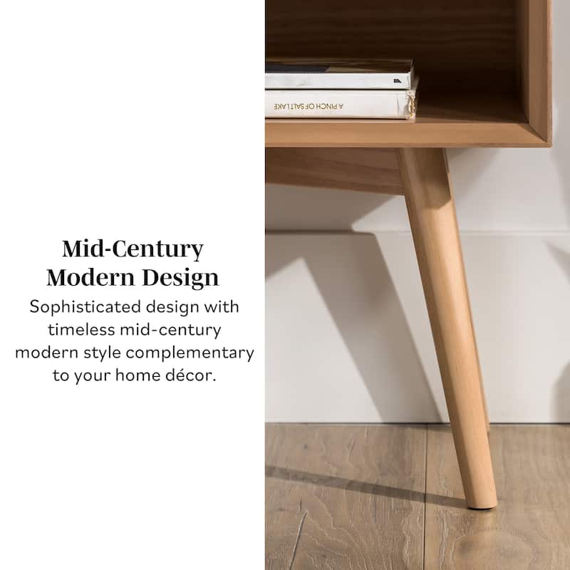 Middlebrook Mid-Century Solid Wood 1-Drawer Nightstand, Set of 2