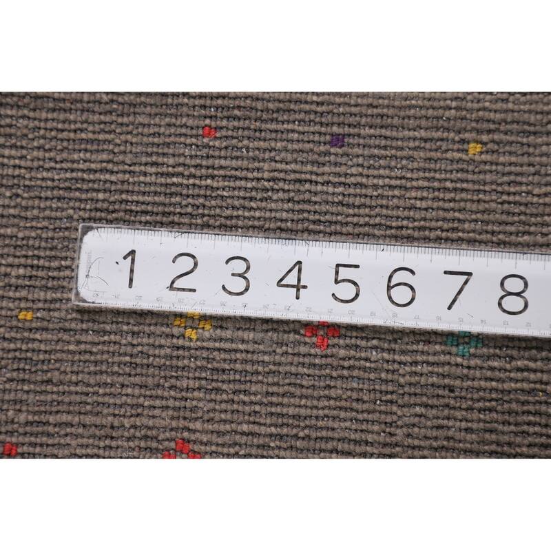 Earth Tone Gabbeh Indian Square Area Rug Handmade Wool Carpet - 10'0" X 9'9"