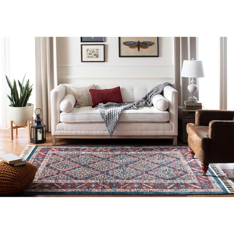 SAFAVIEH Farmhouse Dagbjort Boho Tribal Polyester Rug