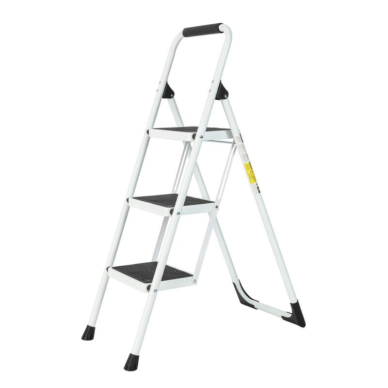330 lb Capacity 3-Step Iron Folding Step Stool Ladder