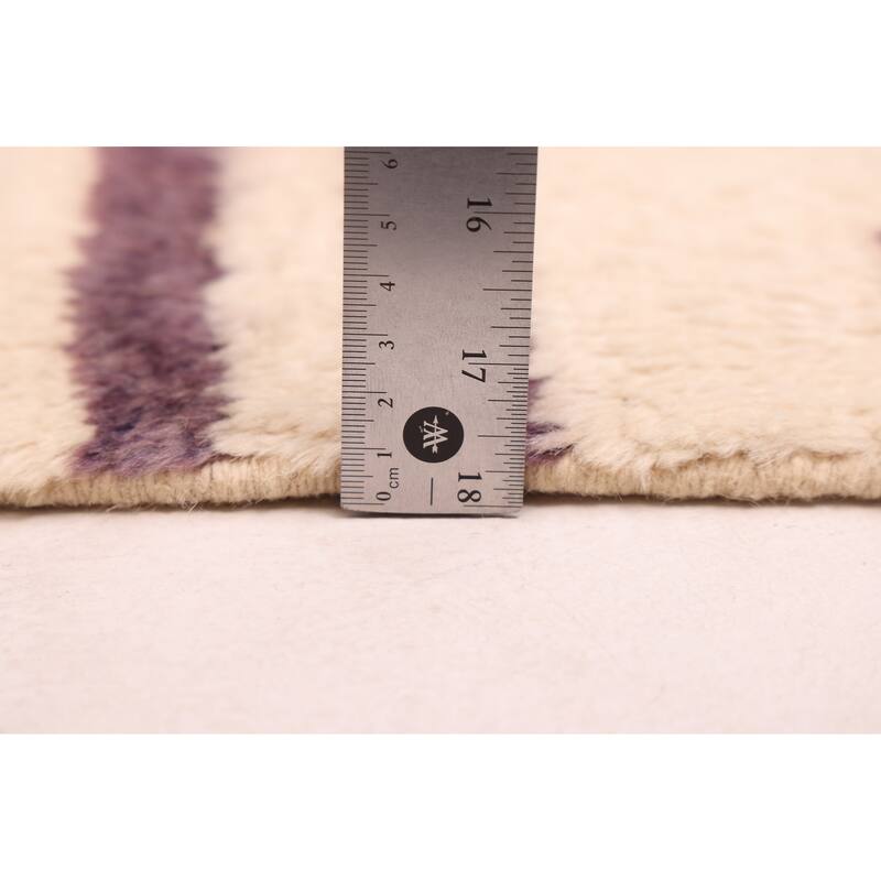 ECARPETGALLERY Hand-knotted Pak Finest Marrakesh Cream Wool Rug - 6'11 x 9'8