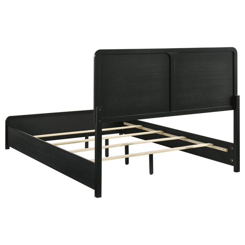 Burton Black Upholstered Queen Bed