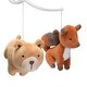 preview thumbnail 2 of 5, Bedtime Originals Animal Alphabet Bear/Fox Musical Baby Crib Mobile Soother Toy