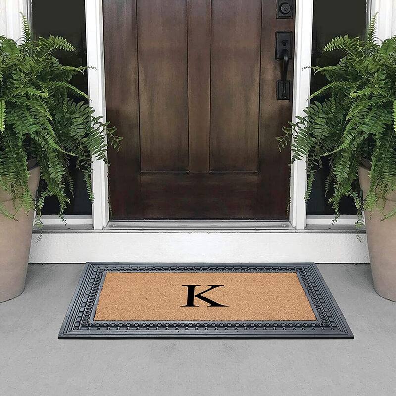 A1HC Rubber and Coir, 24" X 39" Heavy Duty Outdoor Monogrammed Doormat