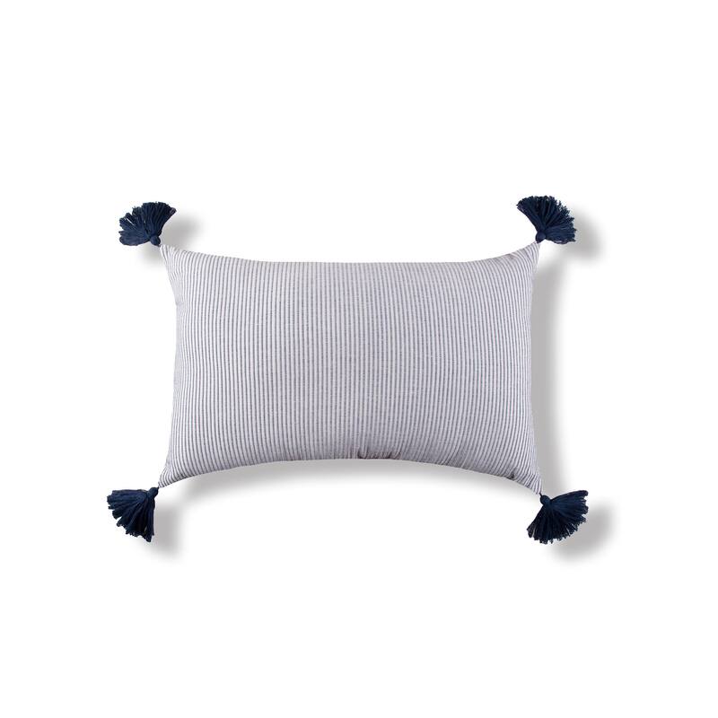 Bree Navy Woven Throw Pillow Decor Decoration Throw and Accent Woven Throw Pillow for Bedding Sofa or Couch
