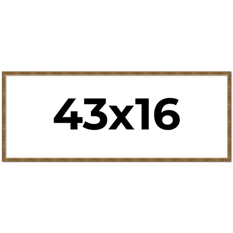 43x16 Frame Gold Kingsley Distressed Solid Wood Picture Frame Width