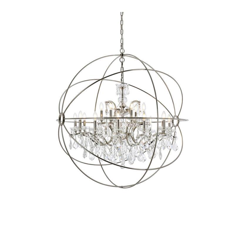 Somette Durham Collection Polished Nickel Gyro Pendant Lamp
