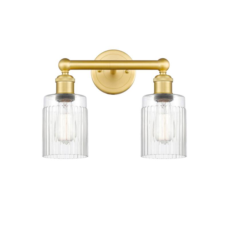 Innovations Lighting 616-2W-12-14 Hadley Vanity Hadley 2 Light 14" - Satin Gold / Clear