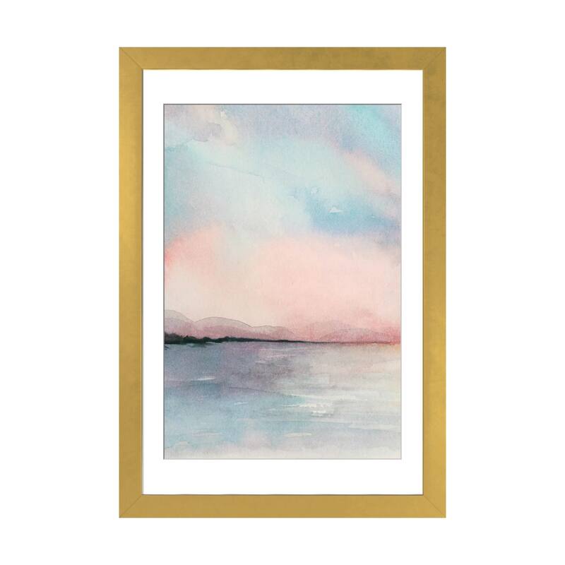 iCanvas "Sea Sunset Triptych I" by Grace Popp - Gold - 24x16x1