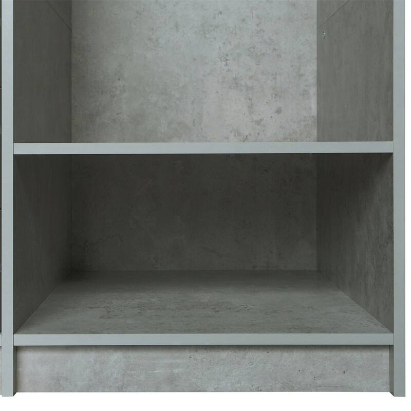 Open Style Wardrobe Closet with 3 Large Storage Drawers and Hanging Rods, Modern Armoire Clothing Organizer with Storage Shelves