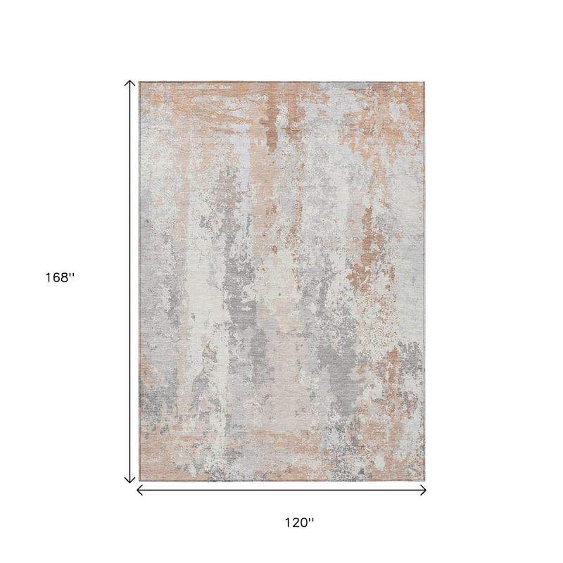 HomeRoots Abstract Transitional Rectangle Outdoor Rug