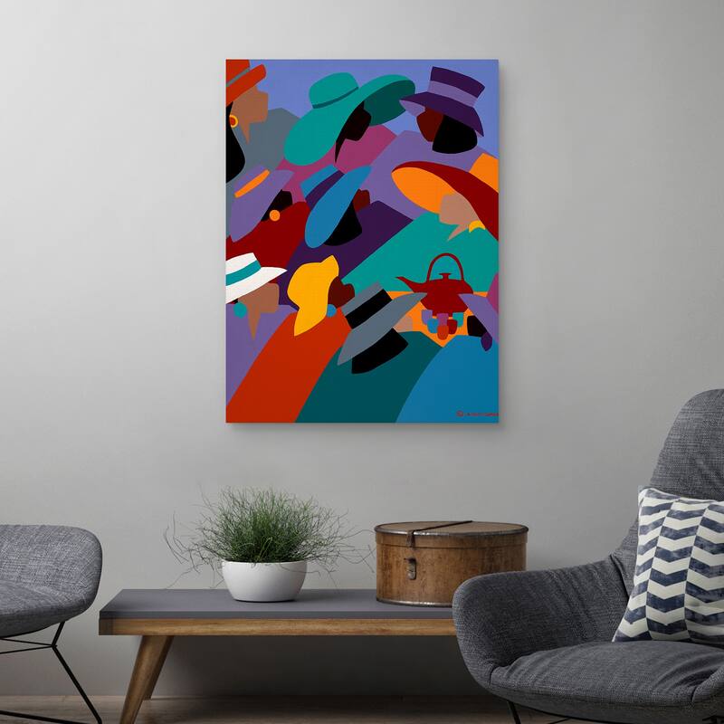 Tea and Conversations by Synthia SAINT JAMES Canvas Art Print