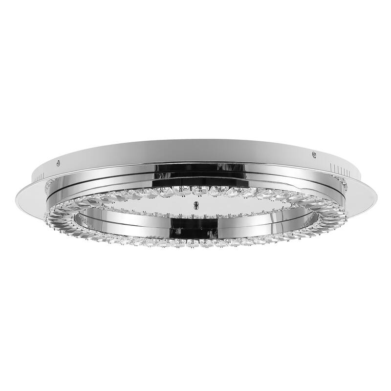 Brice Integrated Iron/Crystal Glam LED Flush Mount, by JONATHAN Y