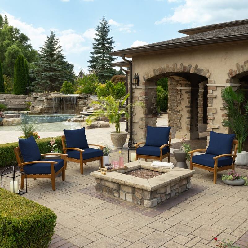 ARDEN Foam Outdoor Deep Seat Cushion Set, 24 x 24